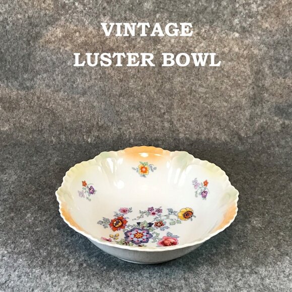 Vintage Hand Painted Luster Ceramic Bowl - Picture 1 of 7